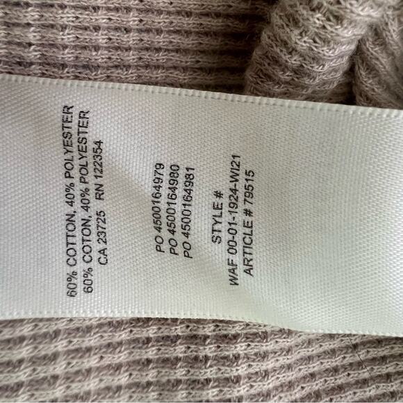 BABATON The Group Cream Thermal Cowl Neck Waffle Knit Long Sleeve Top Sz Small - Picture 13 of 14